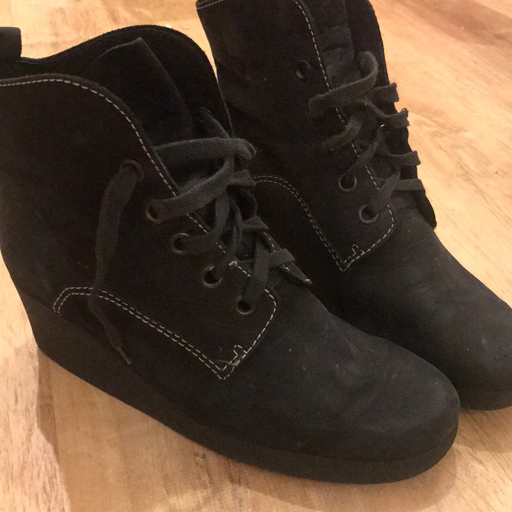 Arche nubuck wedge booties